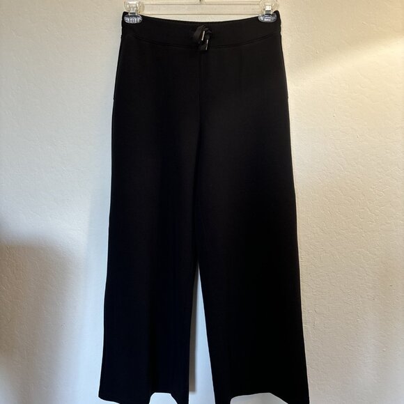 Spanx AirEssentials Wide Leg Crop Pants High Waist Black Size M Medium - Picture 2 of 14